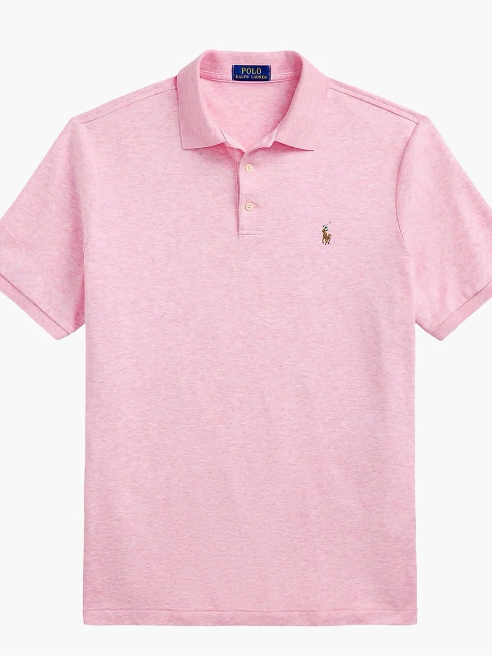 Ralph Lauren Heathered Pink Short-Sleeve Polo